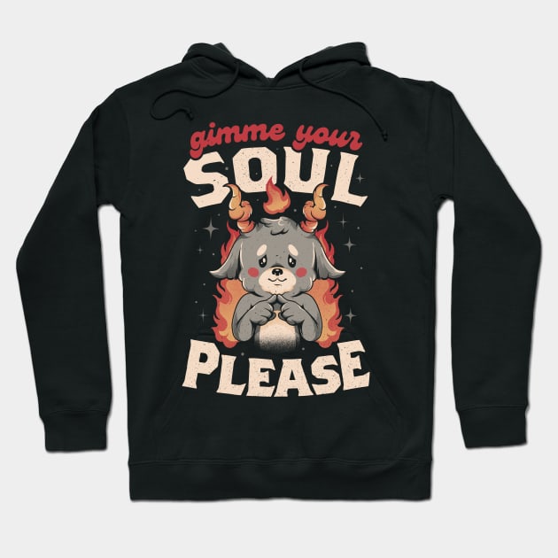 Gimme Your Soul Please - Funny Evil Baphomet Gift Hoodie by eduely
